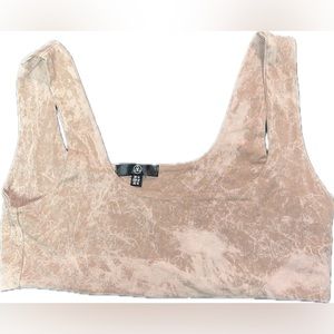 Misguided Cropped brown bralette crop top